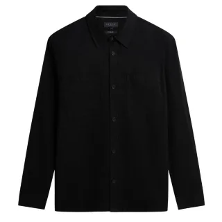Ted Baker Shaww Delave Leinen-overshirt, Schwarz