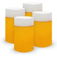 itenga Windlicht itenga 6x Windlicht klein Bier Rustikal Mottoparty Geburtstag 10,0 cm