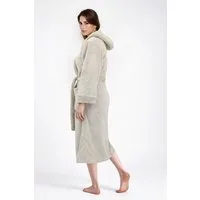 OTTO home Unisex-Bademantel Lillou, ideal für Sauna & Spa, Hotelbademantel, Morgenmantel, Langform, Microfaser, Kapuze, Gürtel, kuschelig weicher Fleece, plüsch, für Damen und Herren, XS-3XL