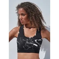 LASCANA ACTIVE Funktionsshirt Black Marble Sporttop mit Racerback und Mesh