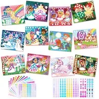Klever Kits Sticker Klever Kits Dot Art Aktivität, Dot It Einhörner Prinzessinnen