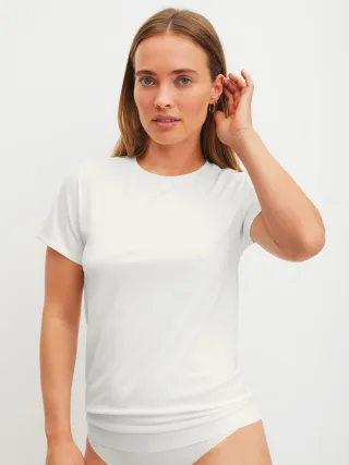 CALIDA - DAMEN Top kurzarm star white - Gr. - S