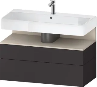 Duravit Qatego Waschtischunterbau wandhängend Graphit Supermatt 990x470x590 mm - QA4395083800000 QA4395083800000