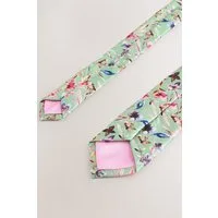 Next Krawatte Krawatte und Einstecktuch mit floralem Print (3-St)