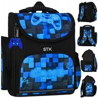 Starpak Schulranzen Starpak Schulranzen Jungen Gaming Pixel Blau Ergonomisch & Leicht