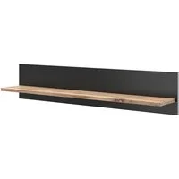 Vicco Bücherregal Amber, Eiche Wotan/Anthrazit, 100 x 20 cm wandhalterung, 1-tlg.
