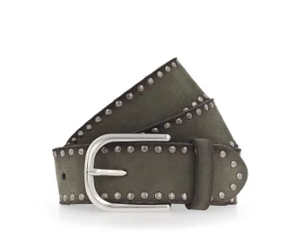 Vanzetti - * Velours-Damengürtel in 40 mm * mit Nieten verziert * femininer und richtungsgebender Look * vel... grün - Gr. - 100