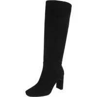 Ital-Design Eleganter hoher Stiefel mit Blockabsatz für Damen High-Heel-Stiefel (90927500) Blockabsatz Stiefel in Schwarz