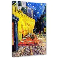 Pixxprint Leinwandbild Vincent Van Gogh - Nachtcafé Nachts vor dem Café, Vincent Van Gogh - Nachtcafé Nachts vor dem Café (1 St), Leinwandbild fertig bespannt, inkl. Zackenaufhänger