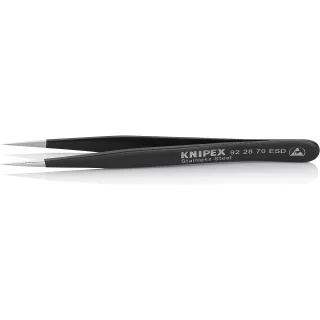 KNIPEX Universalpinzette ESD Edelstahl glatt - 922870ESD