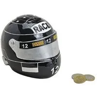 Wurm Spardose Spardose Motorradhelm schwarz Poly 14x11x11cm