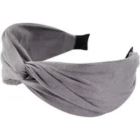 axy Haarreif Breiter Haarreif mit raffiniertem Knoten aus leichtem Flanellstoff, Damen Breiter Haarreif (Leder Optik) Haarband Haarreifen