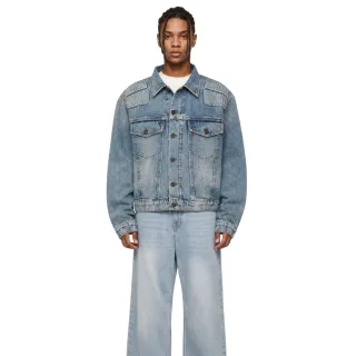 Boss - "Little Rock" Jeansjacke für Herren, Brusttasche (Türkis/Aquablau)