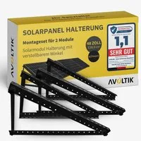 avoltik Solarmodul-Halterung 2 Sets Solarmodul Halterung für Flachdach Wand Aufständerung 118cm, (bis 48 Zoll, 2 Sets Solarmodul Halterung für Flachdach Wand Aufständerung 118cm, 2-tlg., 2 Sets Solarmodul Halterung für Flachdach Wand Aufständerung 11
