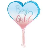 CEPEWA Pinata Pinata Boy&Girls 40x35x7,5 Papier rosa hellblau Befüllen und Aufhängen