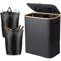 Zedelmaier Fangsack Pfandflaschen Auffangbehälter mit Deckel und XXL Tragetaschen, für Recycling, großes Fassungsvermögen für die Aufbewahrung, 140 l