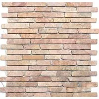 Mosani Bodenfliese Mosaik Marmor Naturstein rot Brick Rossoverona Verbund Wandfliese