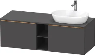 Duravit D-Neo Konsolenwaschtischunterbau wandhängend Graphit Matt 1400x550x459 mm - DE4950R04490000 DE4950R04490000