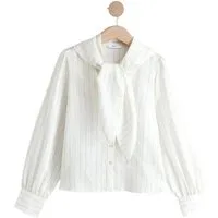 Next Langarmbluse Langarm-Bluse mit Halstuch-Detail (1-tlg)