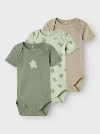 NAME IT - NBMBODY 3P SS SEA FOAM ELEPHANT NOOS sea foam - Gr. - 50