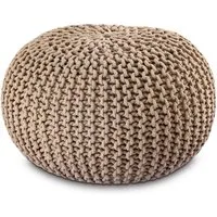 Amagohome Sitzhocker Strickhocker Pouf Ø45 o. 55cm Bodenkissen Sitzpouf XXL Baumwolle recyc