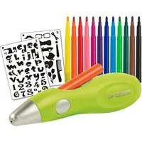 JOLLY Kreativset Elektrischer Airbrush-Stift für Kinder inkl. Vorlagen (Airbrush Fun), (21-tlg)