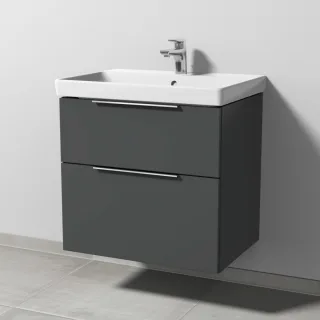 Sanipa 3way Waschtischunterbau zu Villeroy & Boch Avento Waschtisch mit 2 Auszügen, Anthrazit-Matt UM62222