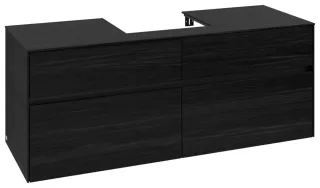 Villeroy & Boch Waschtischunterschrank Collaro C07300 1400x548x500mm 4 Ausz. Waschtisch mittig Black C07300AB