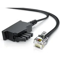 CSL Telefonkabel, TAE-F, RJ-11 (50 cm), Flachkabel TAEF Telefondose zu Telefon Fax Anrufbeantworter flach 0,5m