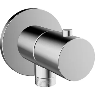 Hansa Wandanschlussbogen 51570173 chrom, eigensicher, mit Absperrung