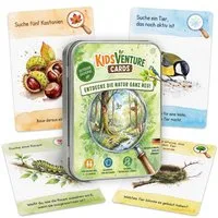 nikima Spiel Outdoor Suchspiel Kinder – 50 Karten Naturspiel in Metalldose