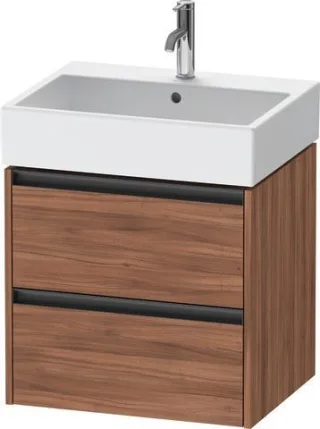 Duravit Ketho.2 Waschtischunterbau wandhängend Nussbaum Matt 584x460x549 mm - K25275079790000 K25275079790000