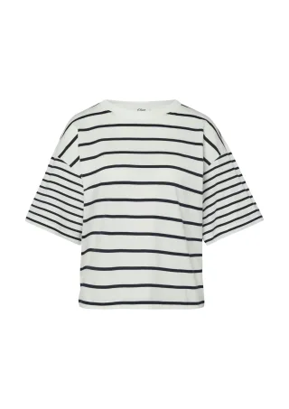 s.Oliver - T-Shirt blau|weiß - Gr. - 40