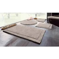 OTTO home Badematte Kapra, Badvorleger, Badezimmer Teppich, Höhe 14 mm, beidseitig nutzbar, strapazierfähig, fußbodenheizungsgeeignet, Baumwolle, 2-tlg. Hänge-WC Set, mit Bordüre, Badteppich, Badematte, Baumwolle