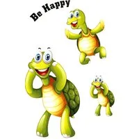 Hermann Schütz Aufkleber Aufkleber Schildkröten Be Happy 3 Stück