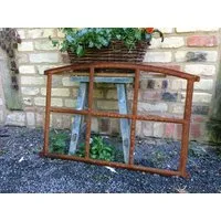 Antikas Fenster Eisenfenster mit Stichbogen -schöne Antik-Form Stallfenster für