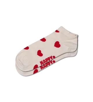 happy socks - Heart Low Sock Weiß - Gr. - 38