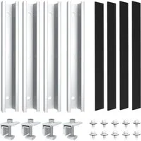 NuaSol Solarmodul-Halterung Trapezblechdach-Montageset Kurzprofil 20 cm