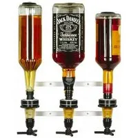ich-zapfe Flaschenhalter Profi Wandhalter, Flaschenhalter Spirituosen, Wandhalterung für 3, Flaschen (0,7 - 1,0L)