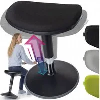 Werkfox Hocker Wackelhocker mit Schwingeffekt, Rutschfester Stehstuhl für Büro & Homeoffice