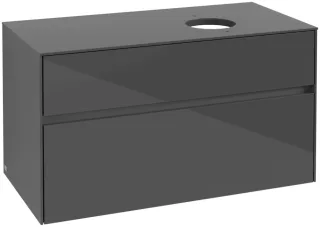 Villeroy & Boch Waschtischunterschrank Collaro C040 1000x548x 500mm 2 Ausz. Waschbecken re Glossy Gr C04000FP