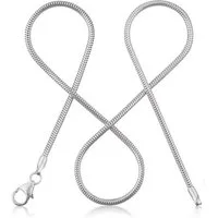 modabilé Silberkette Schlangenkette HEARTFELT, Damen Halskette 1,6mm, 35cm Kette Sterling Silber 925, Made in Germany