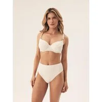ESOTIQ Bikini-Hose Bikini Highwaist Pearl, Streifenmuster (1-St)