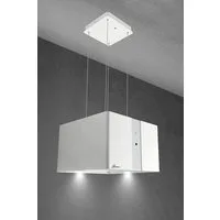 GURARI Inselhaube GCH I 331 45 PRIME N Serie Deckenmontage GCH I 331 45 PRIME N, Luxus Umluft Insel Dunstabzugshaube 45 cm, Weiß, 1000m³/h