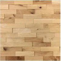 wodewa GmbH 3D Wandpaneel Vollholz - Serie 200 -, BxL: 5,00x20,00 cm, 0,01 qm, (Set, 100-tlg., 1 qm) 3D-Optik
