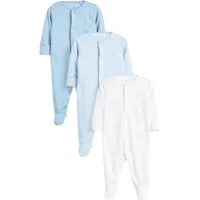 Next Schlafoverall Babyschlafanzüge aus Baumwolle im 3er-Pack (3-tlg)