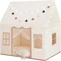 Divit Kinderregal Kinderzelt Spielzelt 132 x 90 x 132 cm mit Tragetasche GI61 weiß