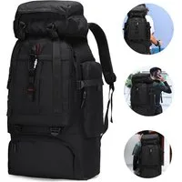 OKWISH Wanderrucksack Reiserucksack Sportrucksack Rucksäcke Taktischer Rucksack Wasserdicht (80L Camping Outdoor leicht Trekkingrucksack, 1-tlg., verstellbarer Brustgurt, Separatem Schuhfach, mit Laptopfach), für Herren Damen Teenager Freizeit Arbeit
