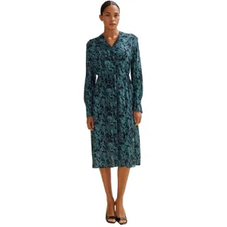 Boss - "Dalati" Midi Hemd Kleid für Damen, Mit Kragen (Grün)