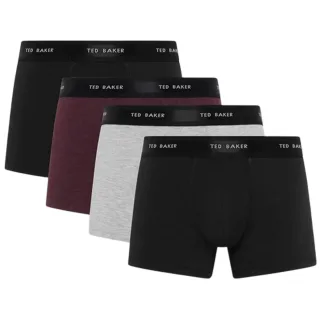Ted Baker - Boxershorts für Herren (4er-Pack) (Schwarz/Bunt)